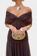 Florence | Long Floral V Neck Dress