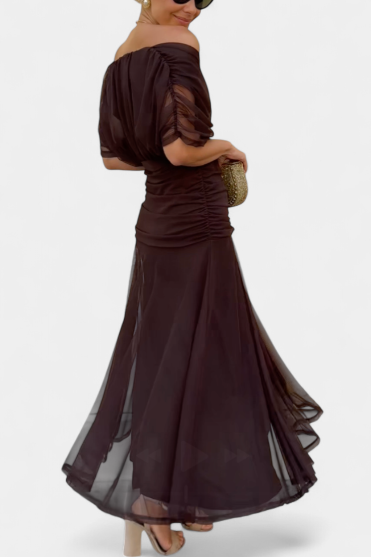 Florence | Long Floral V Neck Dress