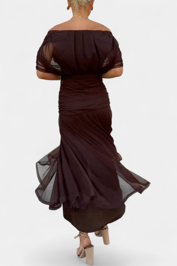 Florence | Long Floral V Neck Dress