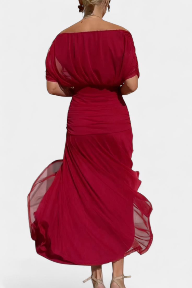 Florence | Long Floral V Neck Dress