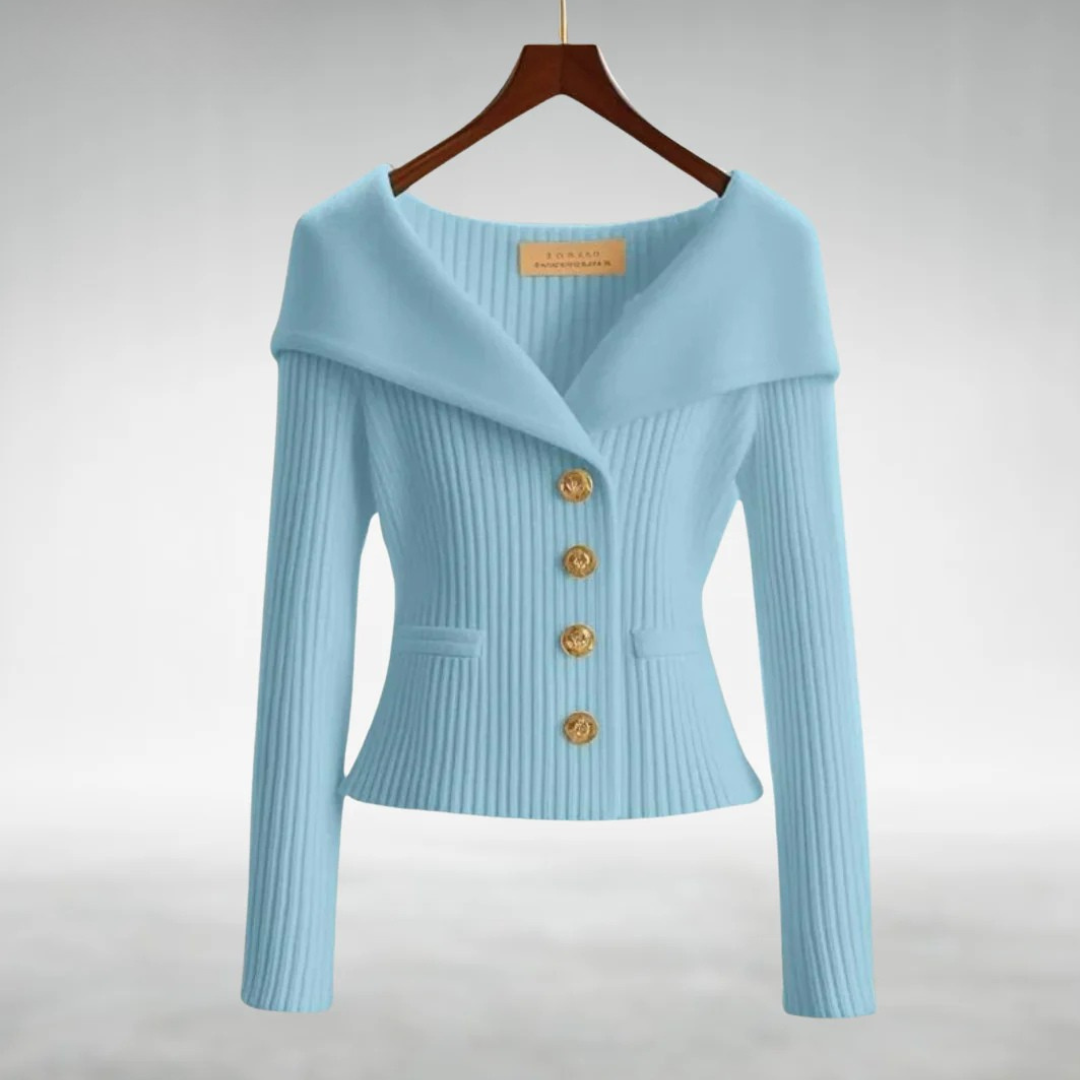 Lovena | Elegant Button-Up Knit Cardigan