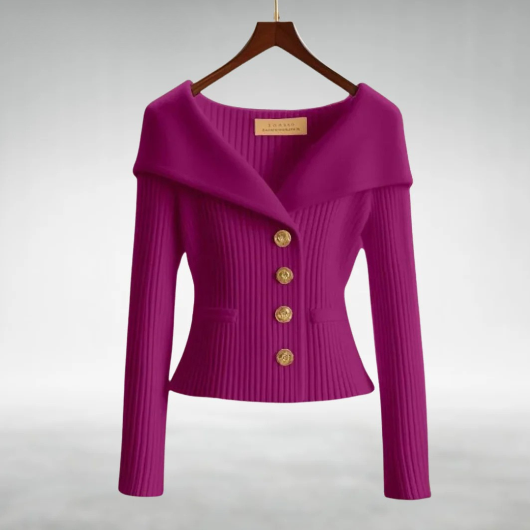 Lovena | Elegant Button-Up Knit Cardigan