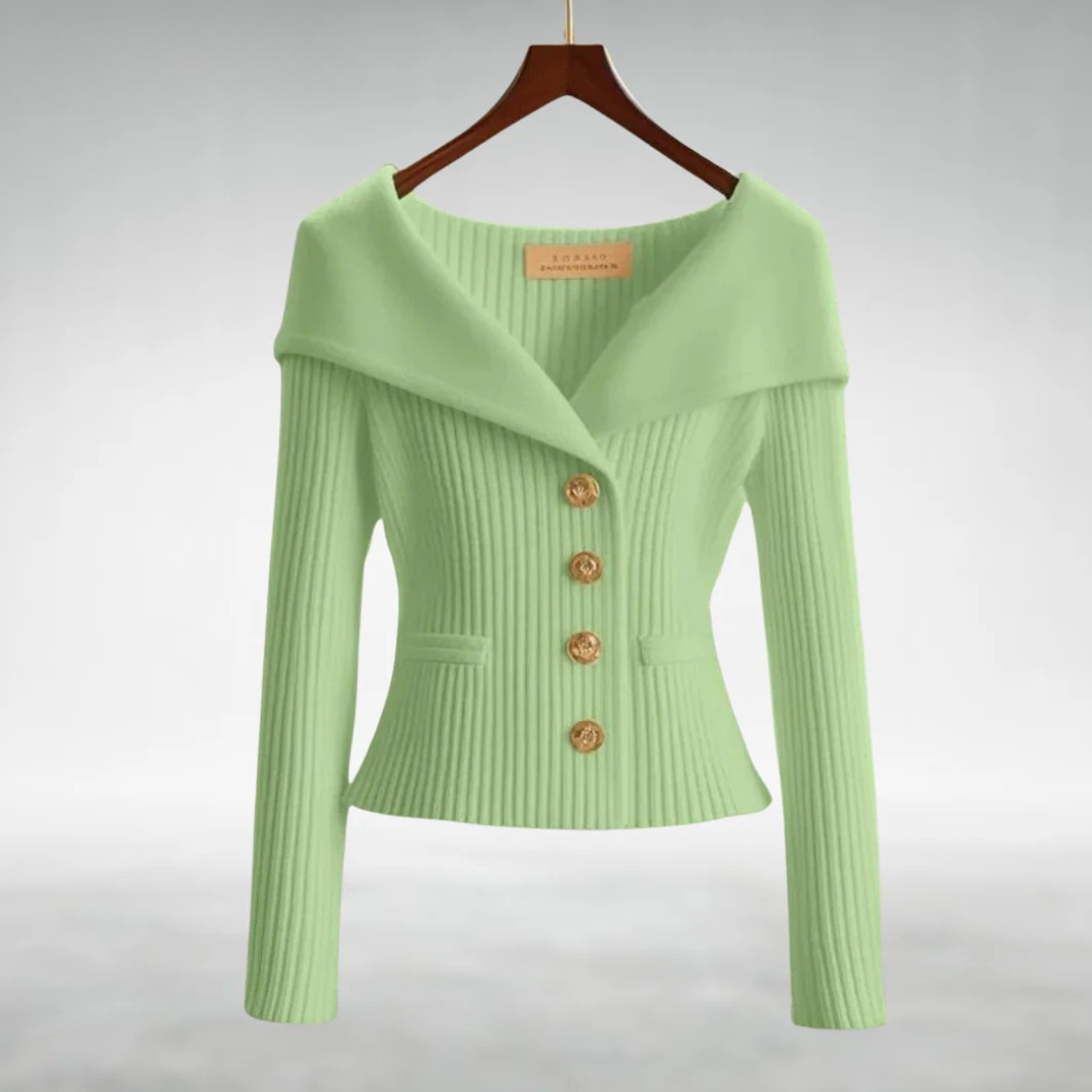 Lovena | Elegant Button-Up Knit Cardigan