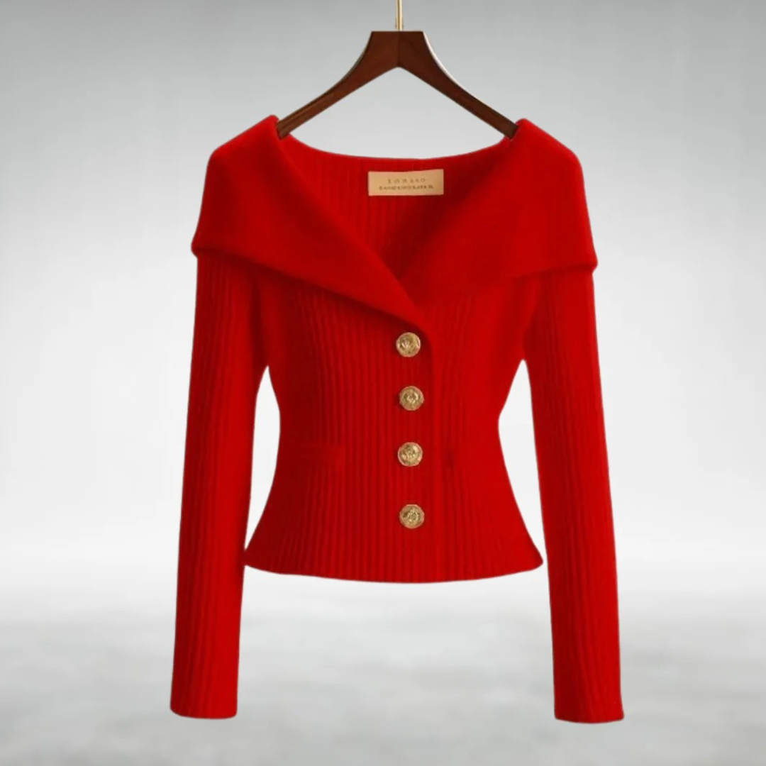 Lovena | Elegant Button-Up Knit Cardigan
