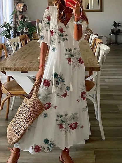 Jessica | Elegant Boho Dress with Tummy Coverage